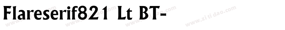 Flareserif821 Lt BT字体转换